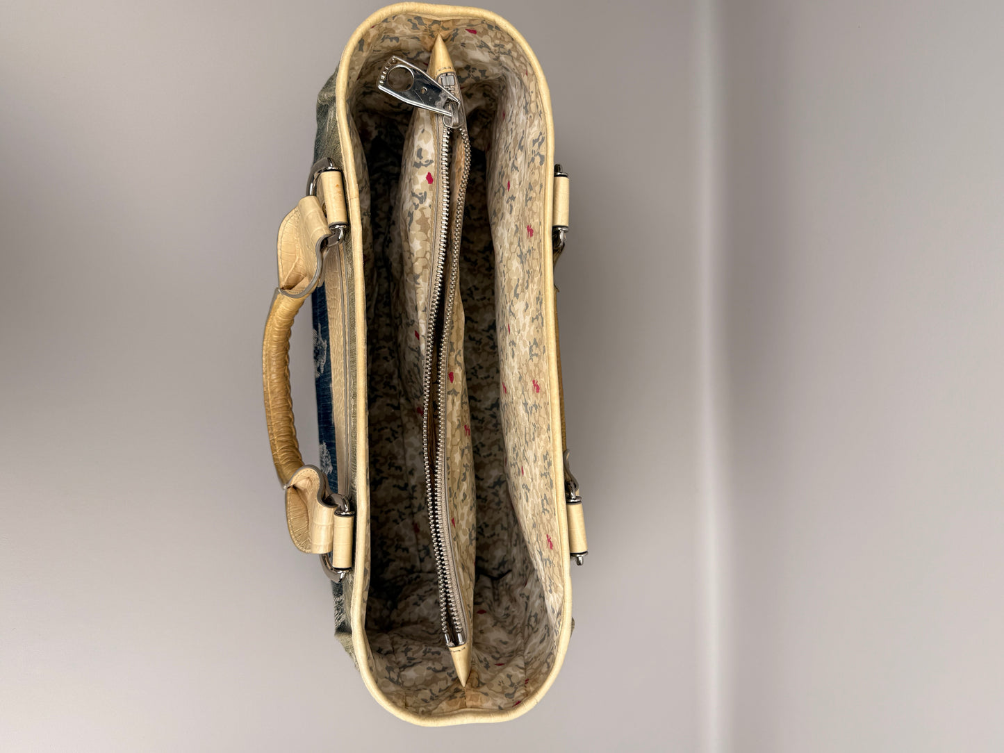 CELINE Boogie Triomphe Tote Handbag Denim Vintage