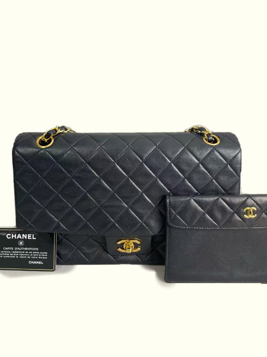 Chanel Vintage Classic Flap Bag with Detachable Pouch (Mother & Child Set)