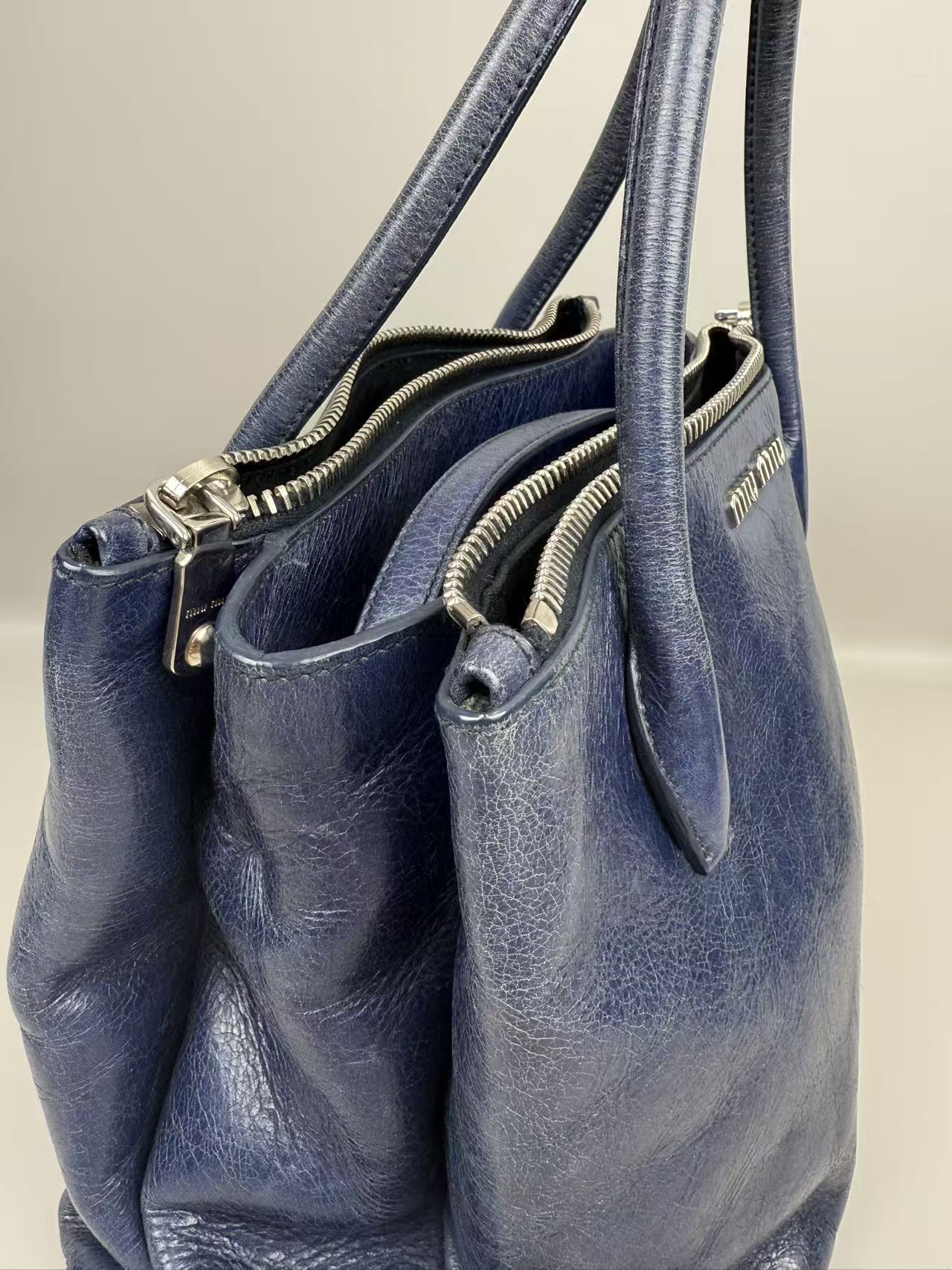 MIUMIU Leather Vintage Tote Bag