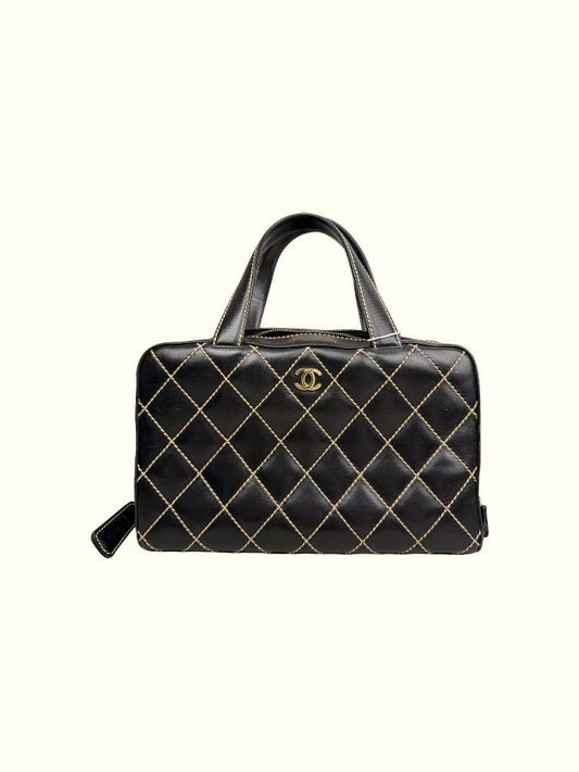 Chenal Surpique Bowler Bag Vintage―Black Totes