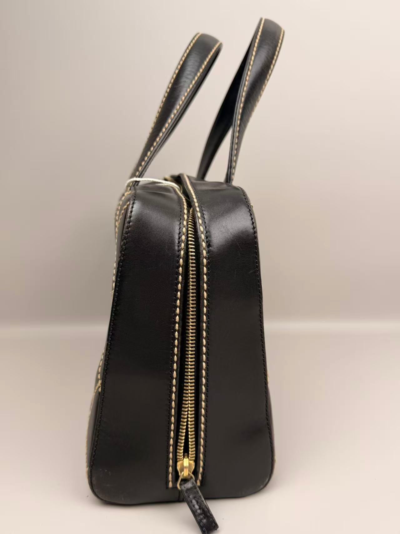 Chenal Surpique Bowler Bag Vintage―Black Totes