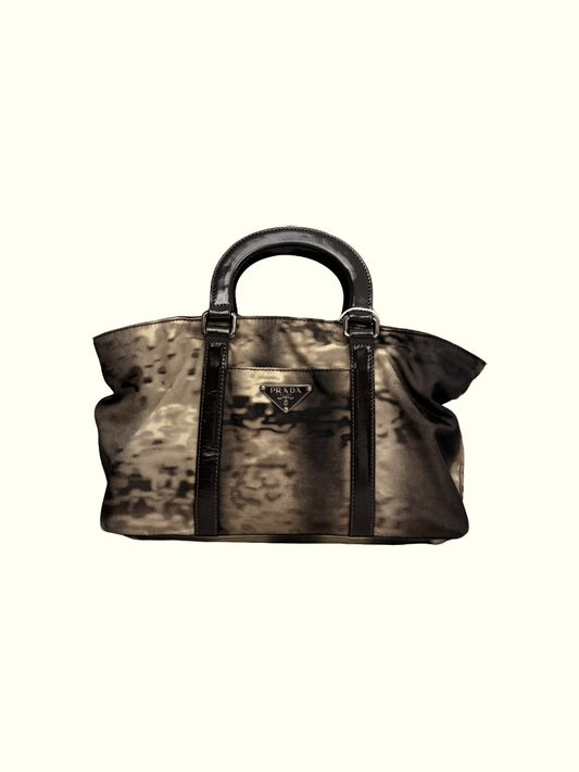 Prada Printed Tessuto Handle Bag