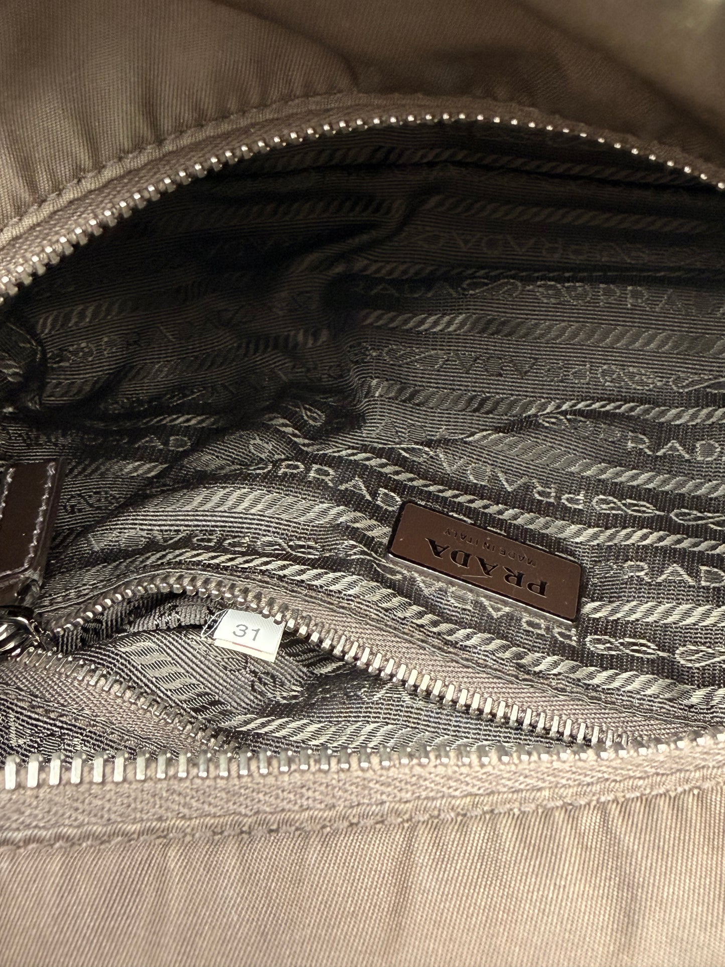 Prada Printed Tessuto Handle Bag