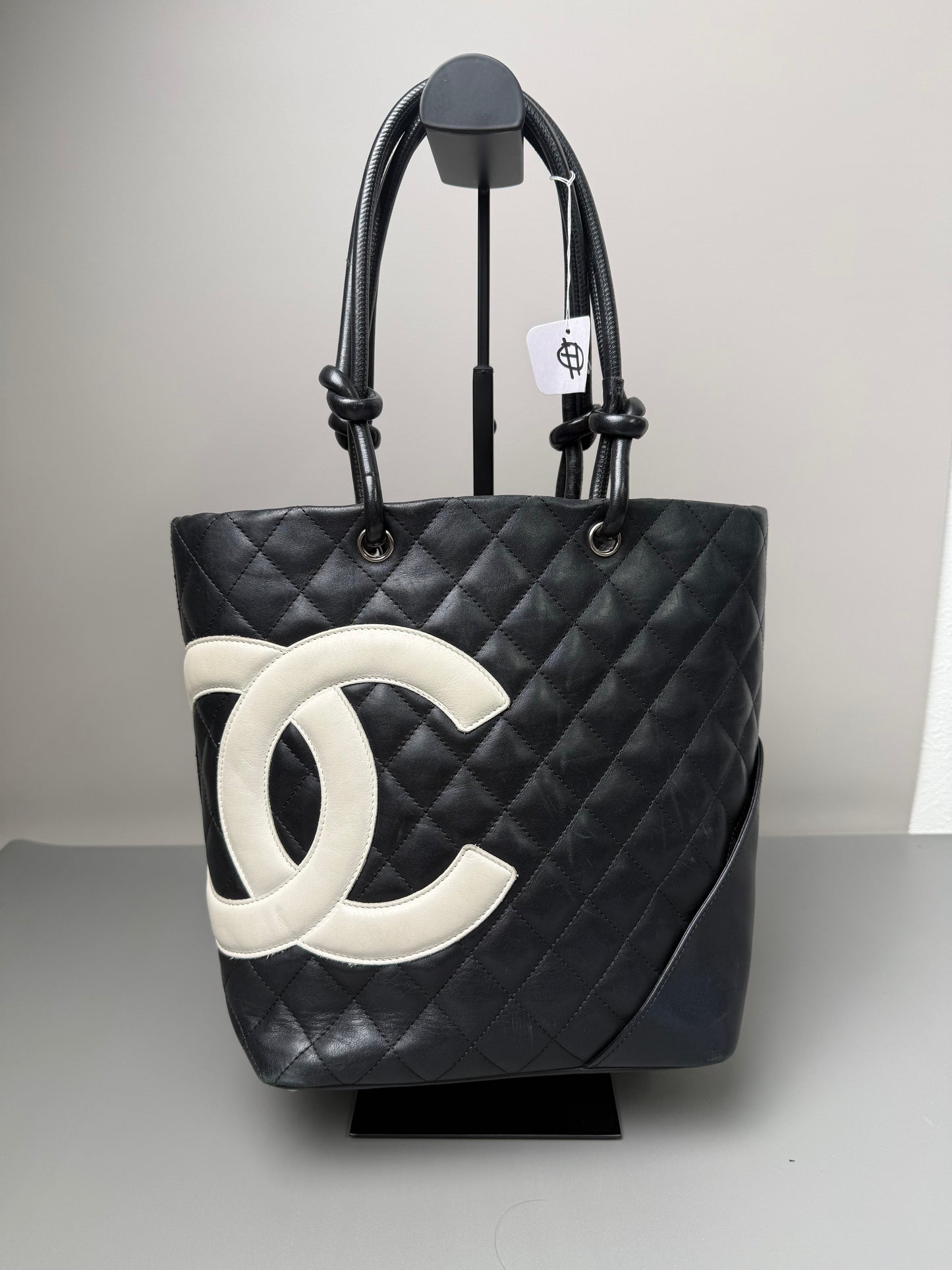 CHANEL Cambon Quilted Leather Petite Bucket Black