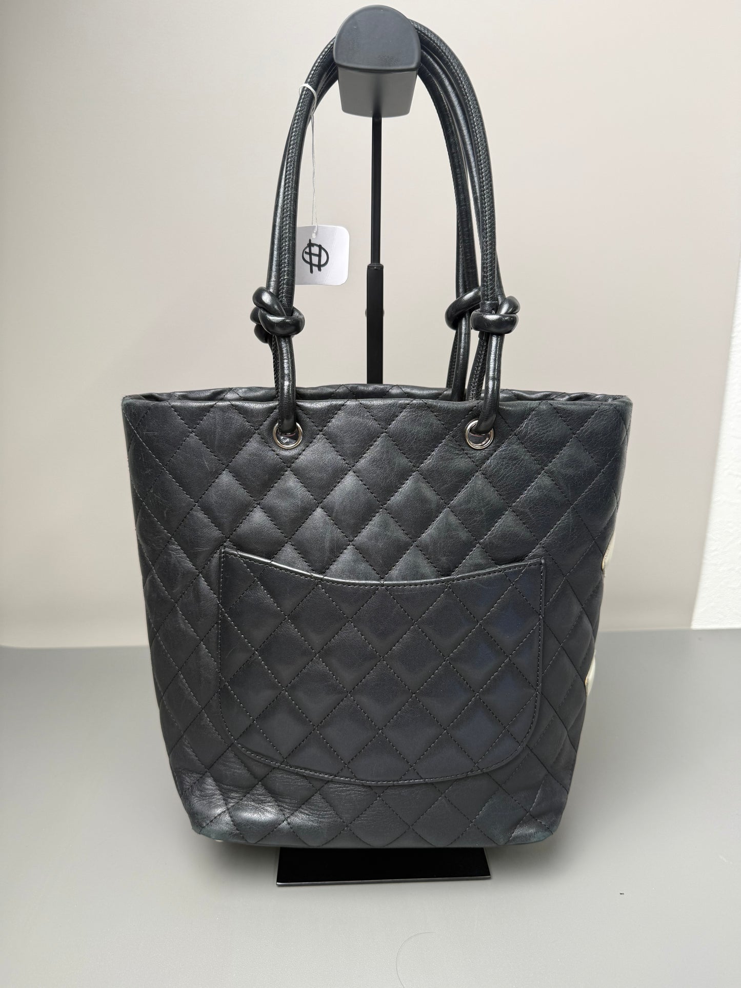 CHANEL Cambon Quilted Leather Petite Bucket Black