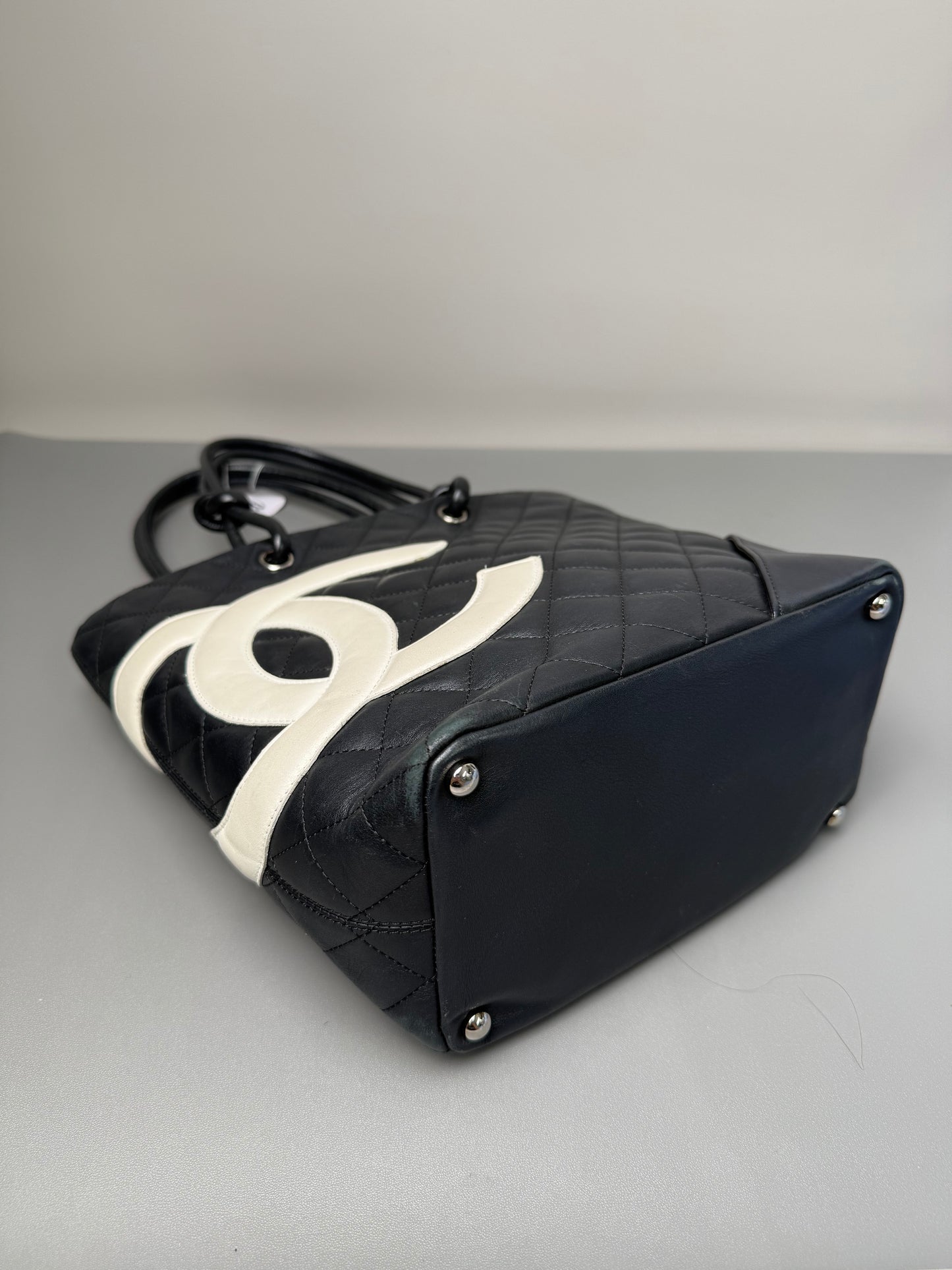 CHANEL Cambon Quilted Leather Petite Bucket Black