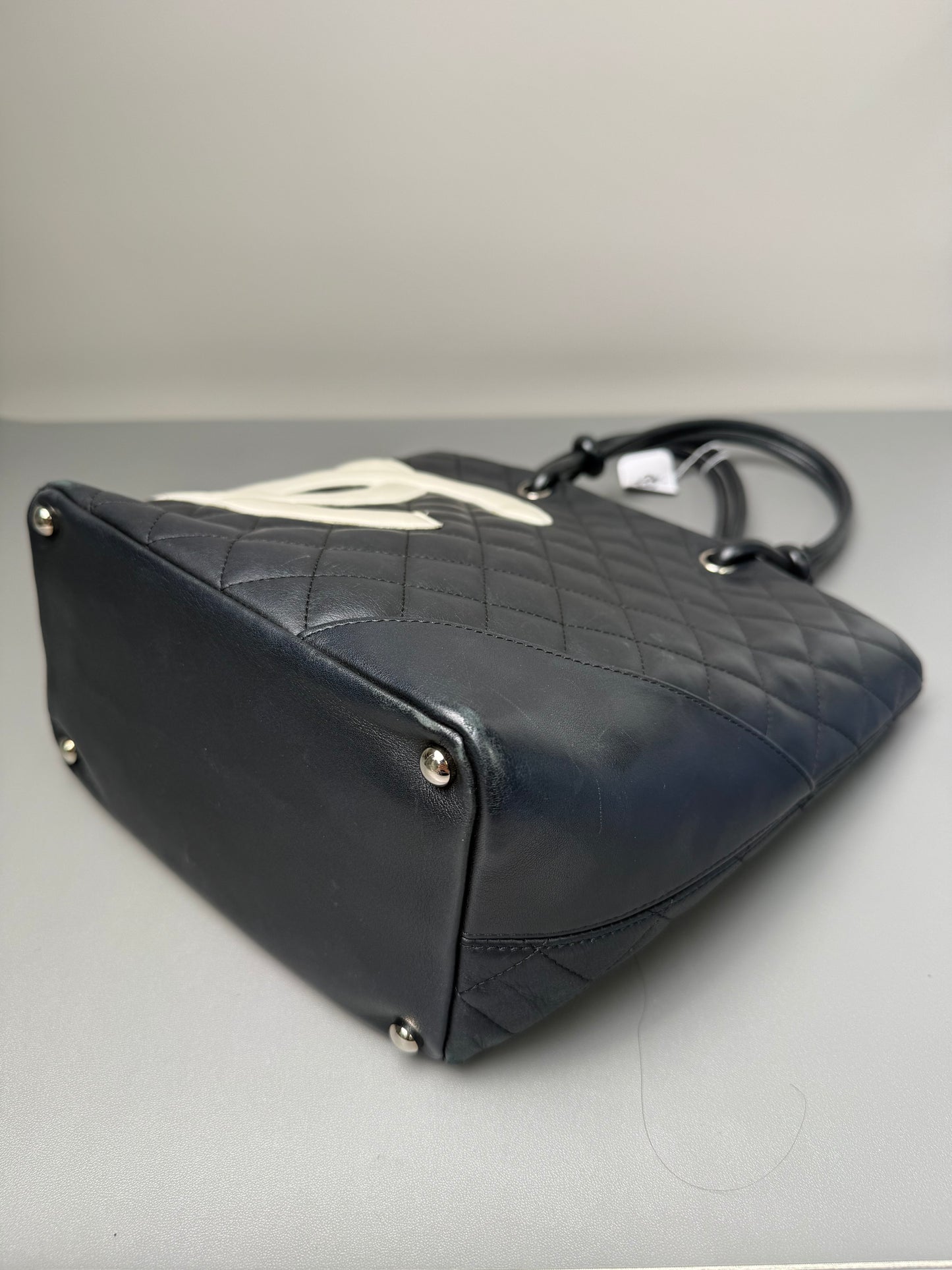 CHANEL Cambon Quilted Leather Petite Bucket Black