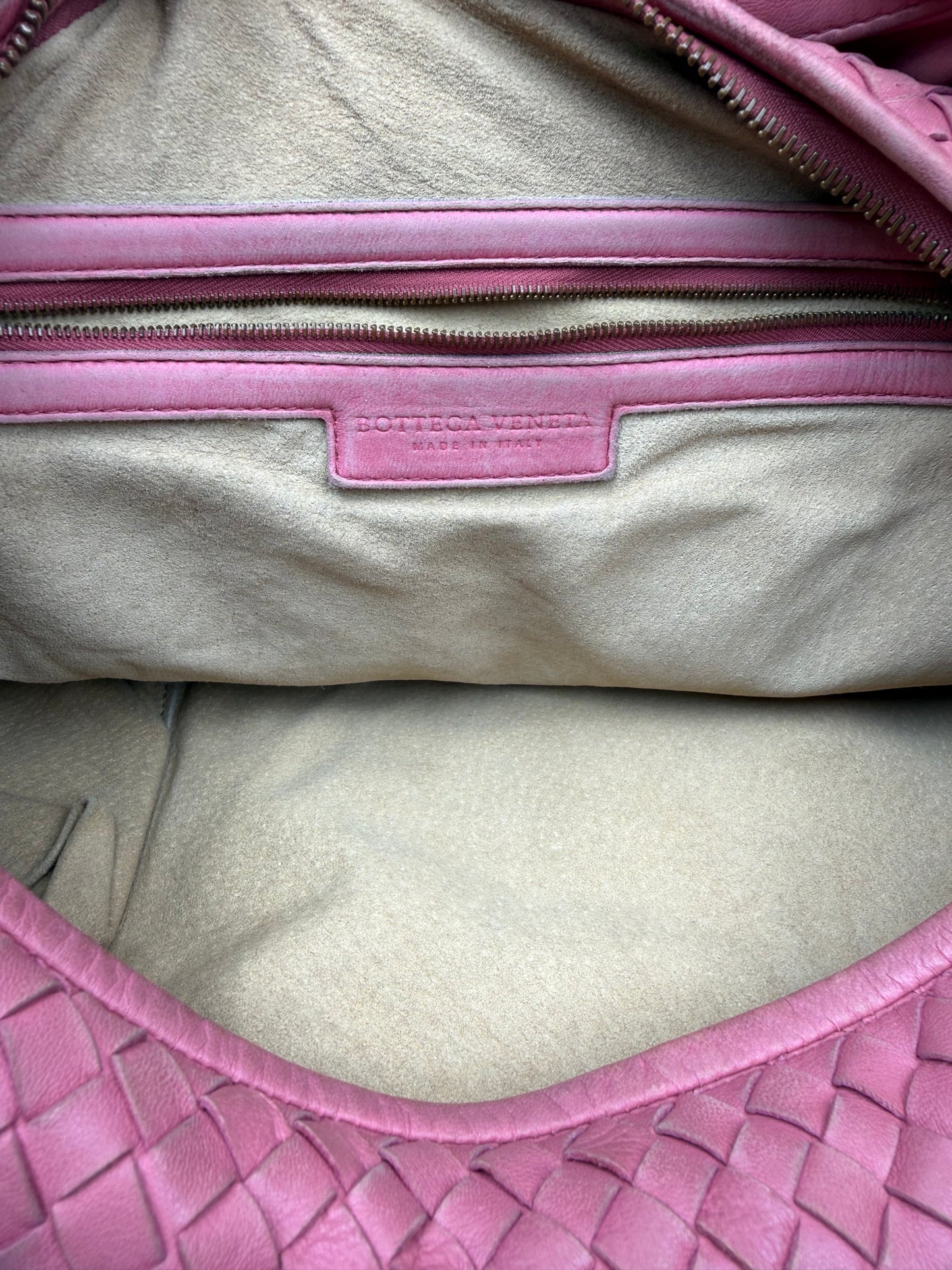 Bottega Veneta Pink Intrecciato Hobo Bag Vintage