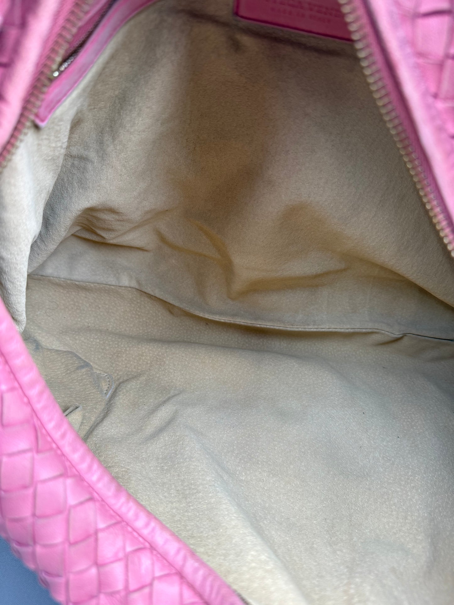 Bottega Veneta Pink Intrecciato Hobo Bag Vintage