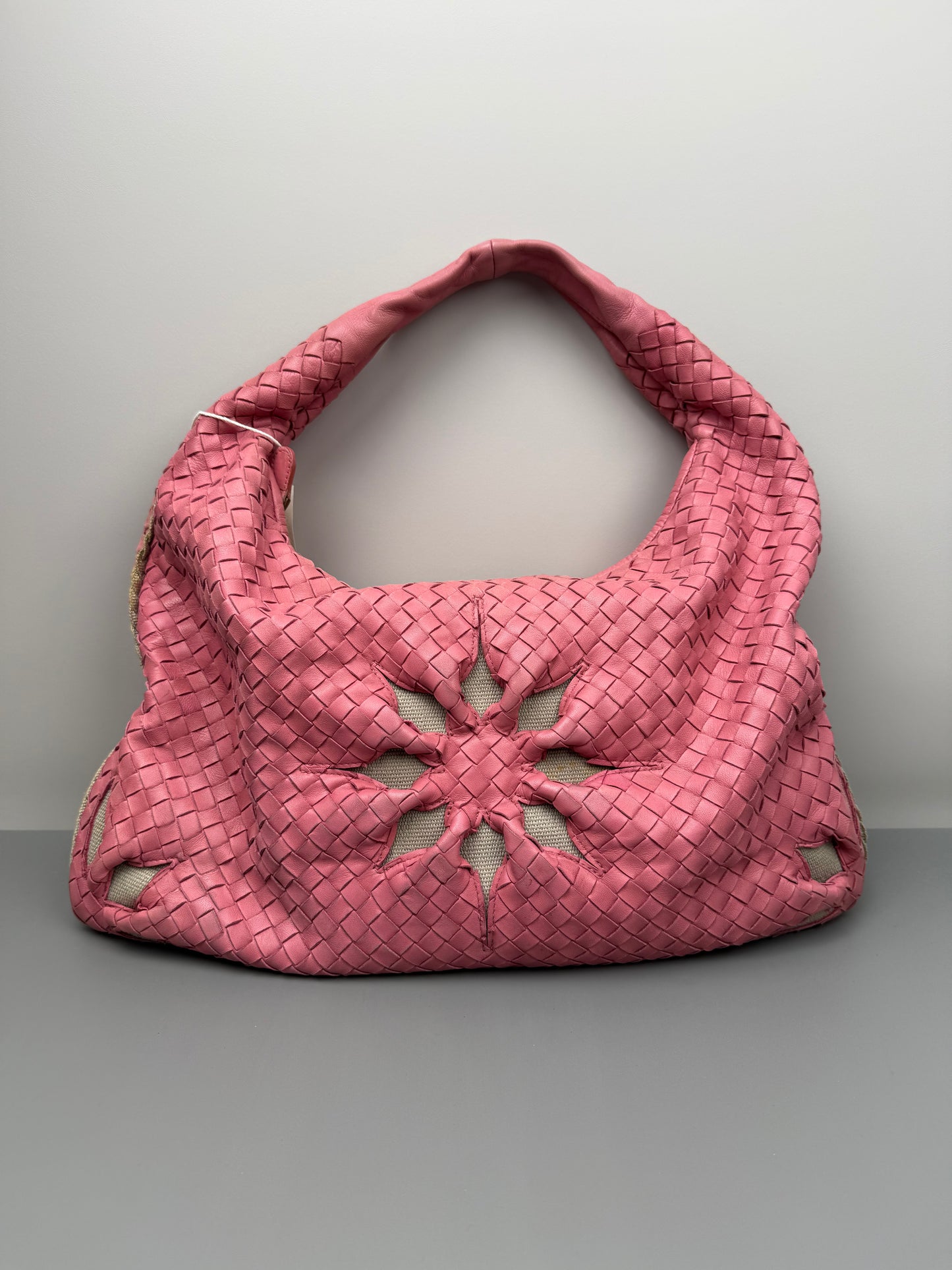 Bottega Veneta Pink Intrecciato Hobo Bag Vintage