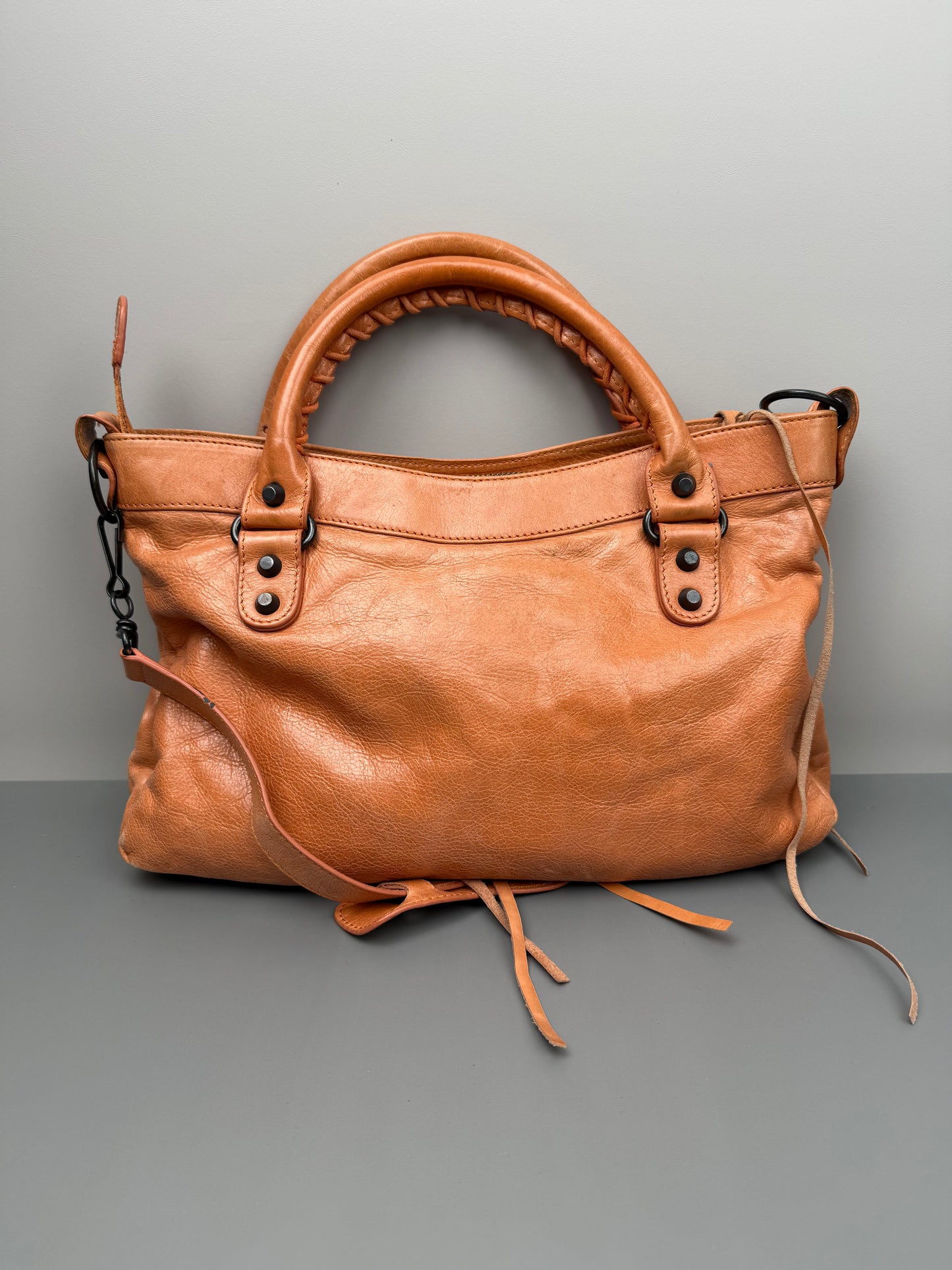 Balenciaga Tan First Leather Vintage Handbag