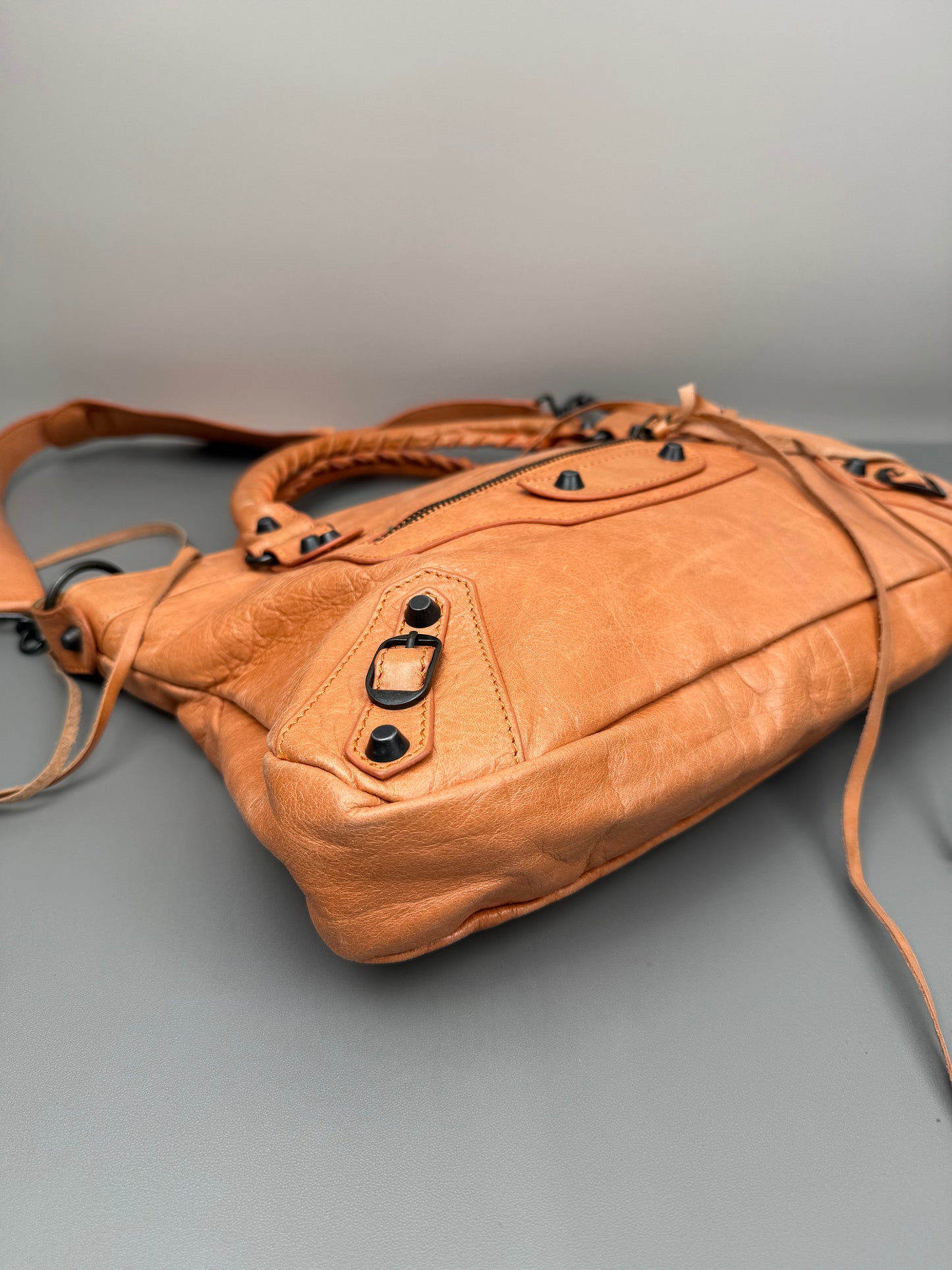 Balenciaga Tan First Leather Vintage Handbag