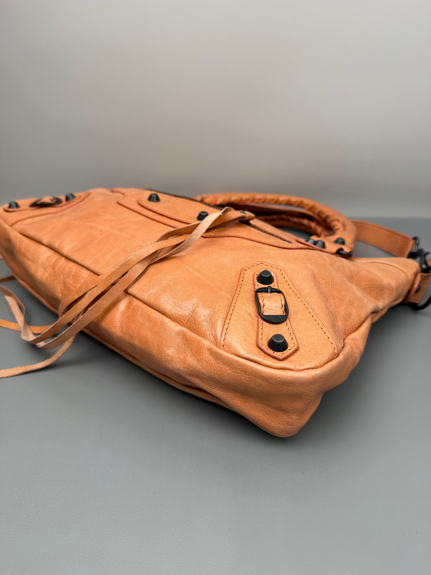 Balenciaga Tan First Leather Vintage Handbag
