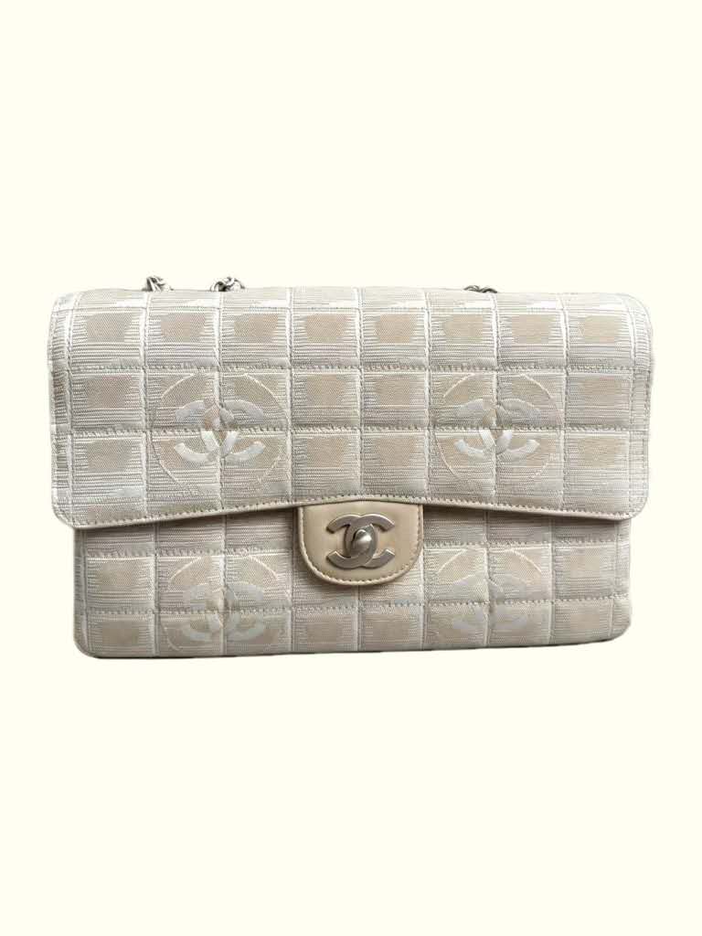 Chanel New Travel Line Flap Bag (Jacquard Grid)