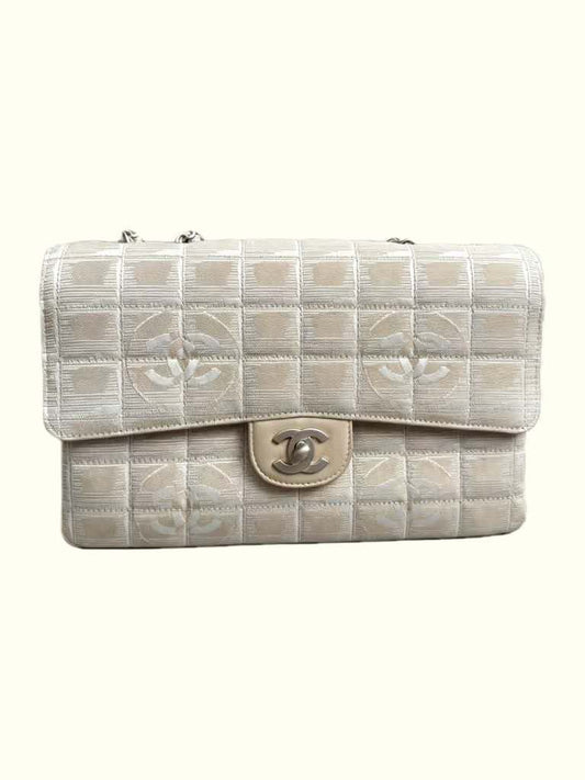 Chanel New Travel Line Flap Bag (Jacquard Grid)