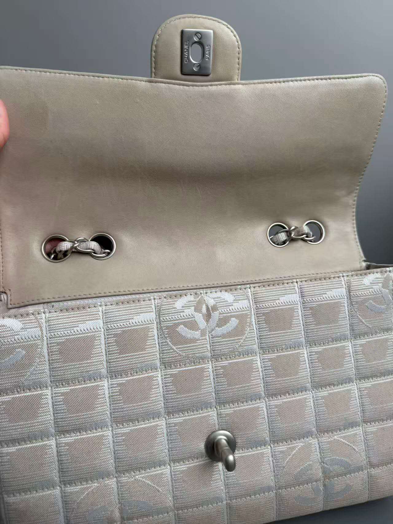 Chanel New Travel Line Flap Bag (Jacquard Grid)