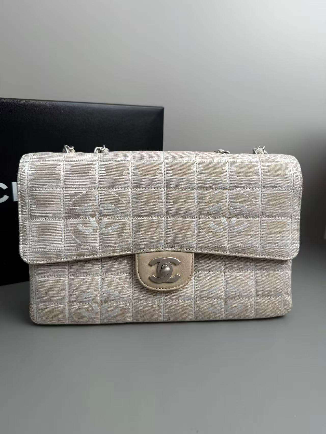 Chanel New Travel Line Flap Bag (Jacquard Grid)