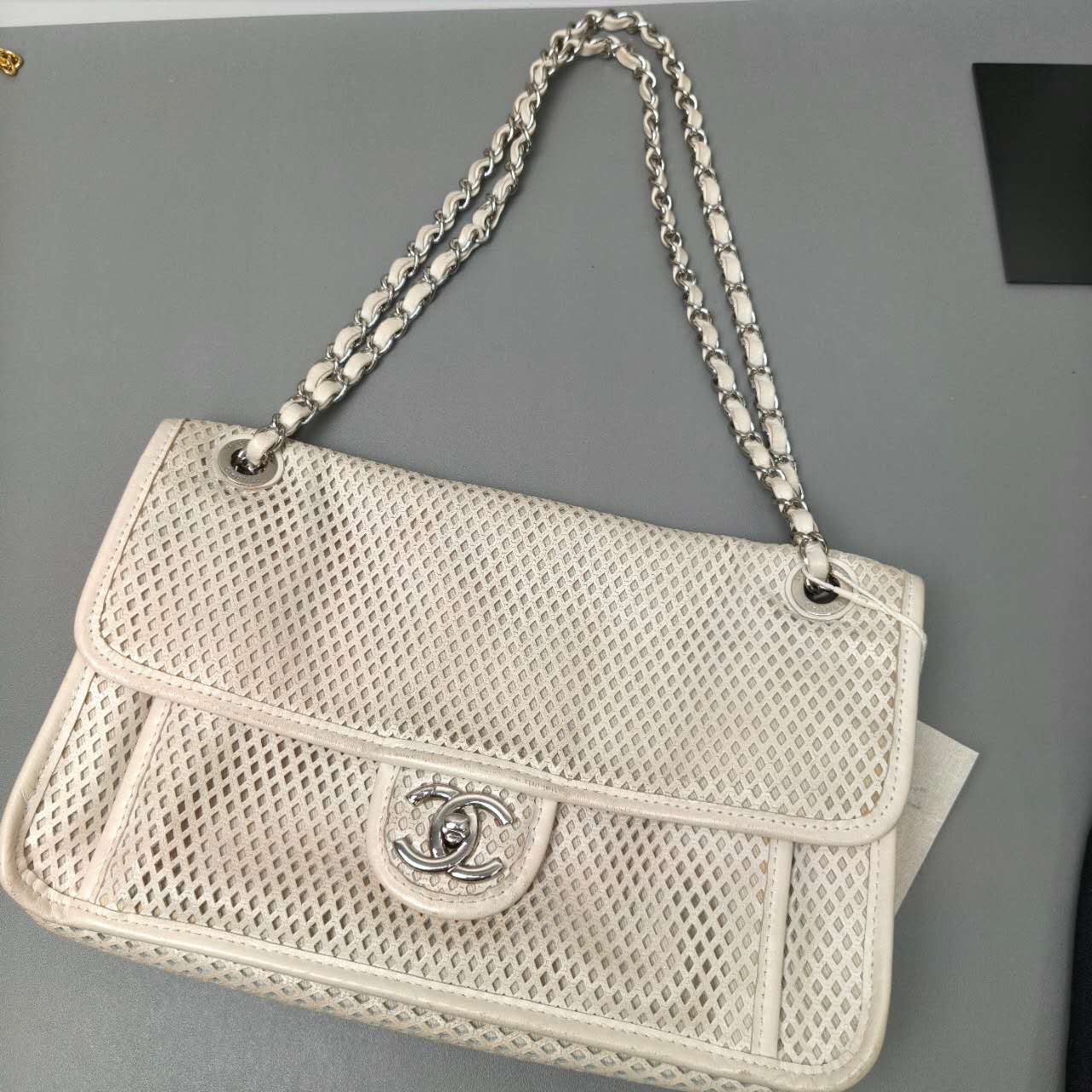 Chanel Perforated Leather Flap Bag