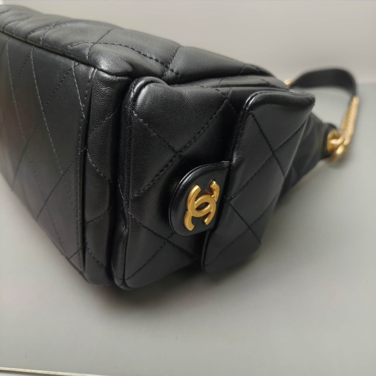 Chanel Calfskin Multi-Pocket Hobo Bag