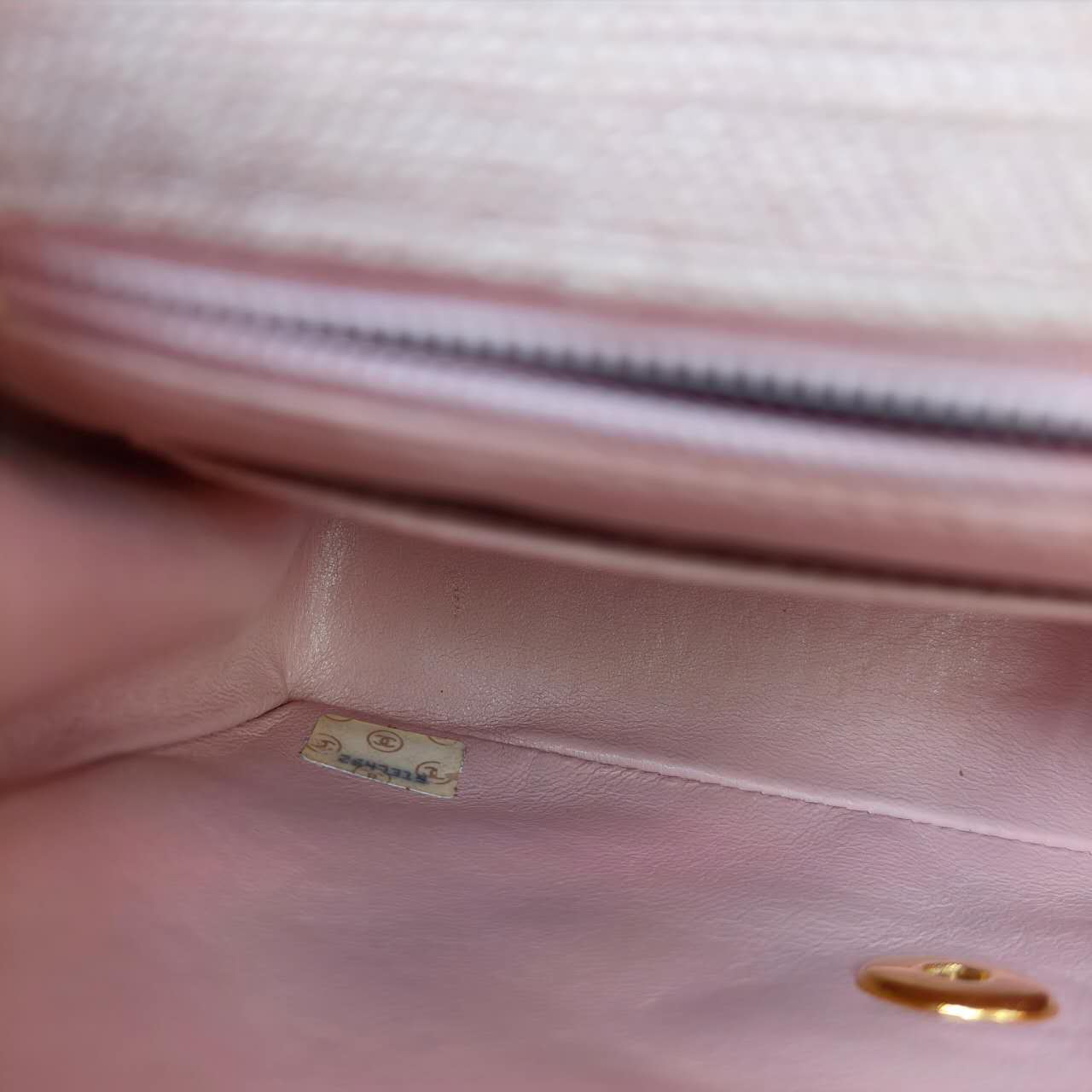 Chanel Pink Quilted Fabric Flap Bag