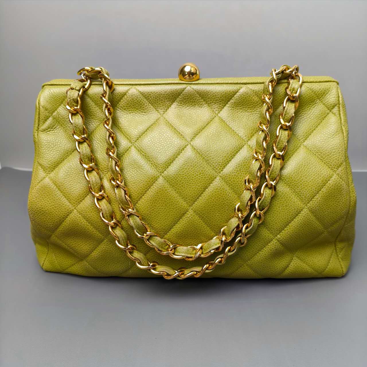 Chanel Quilted Caviar Chain Tote