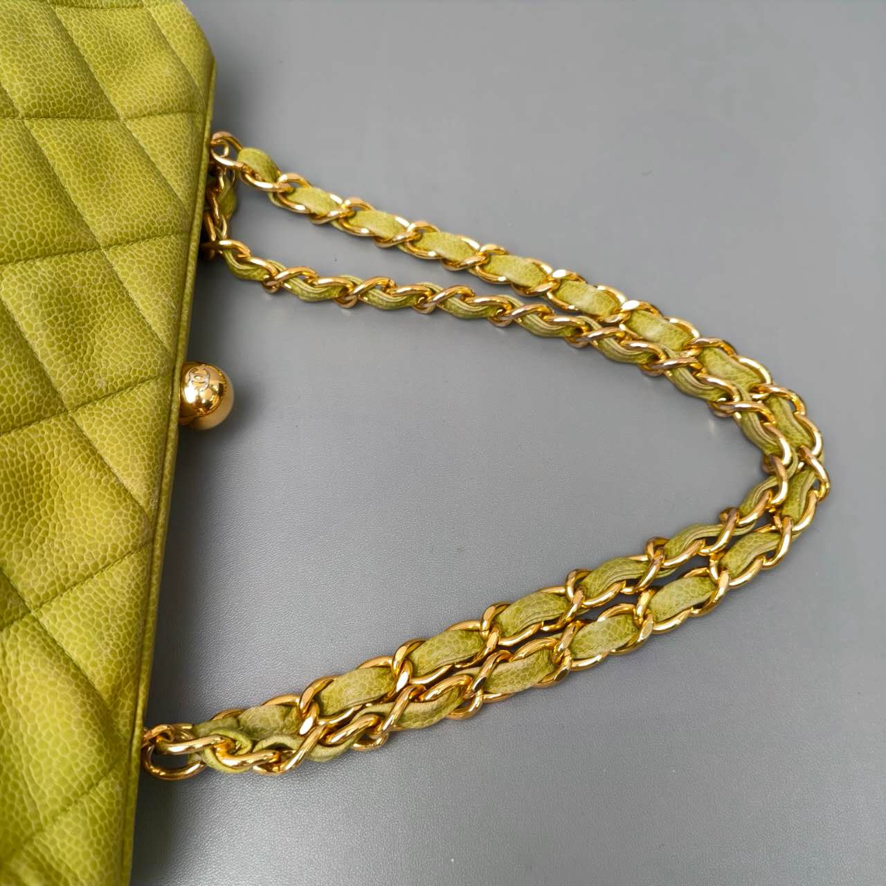 Chanel Quilted Caviar Chain Tote
