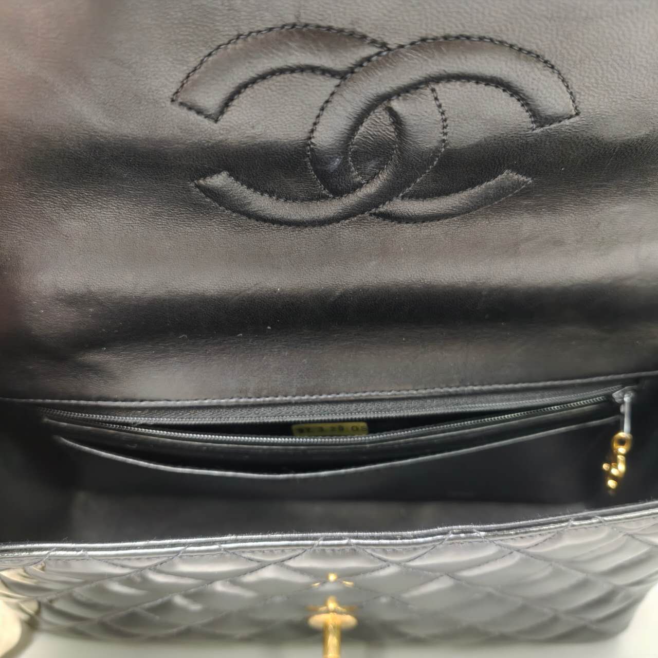 Chanel Quilted Patent Leather Top-Handle Flap Bag