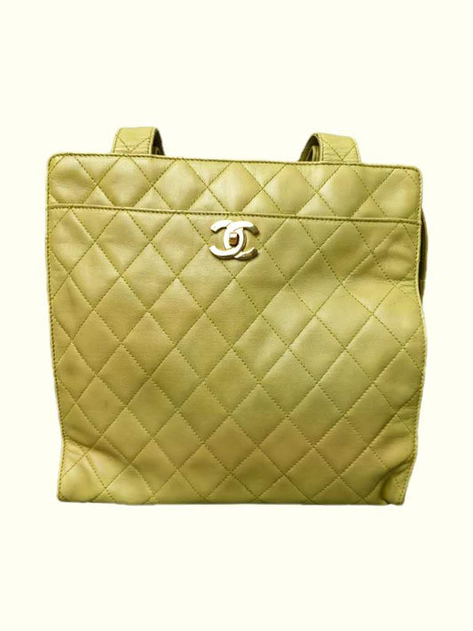 Chanel Quilted Leather Tote Bag