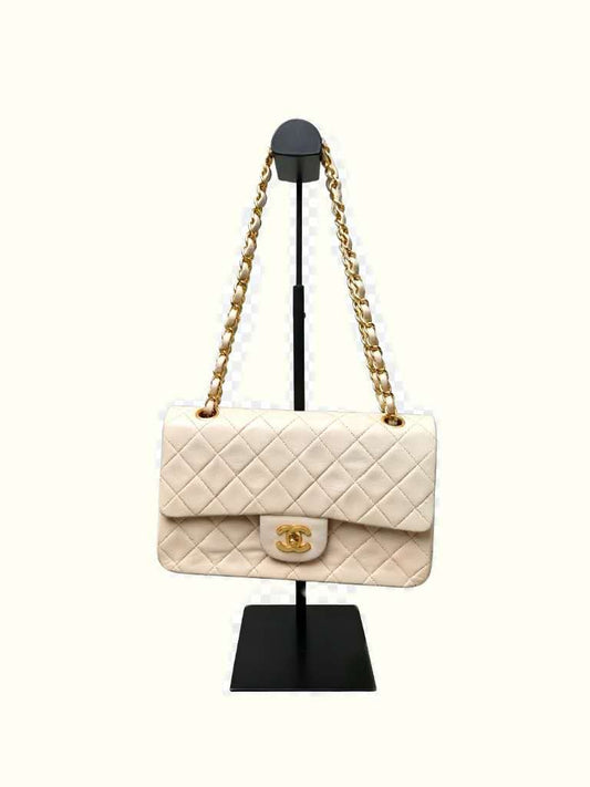 Chanel Classic Flap Bag in Beige Leather