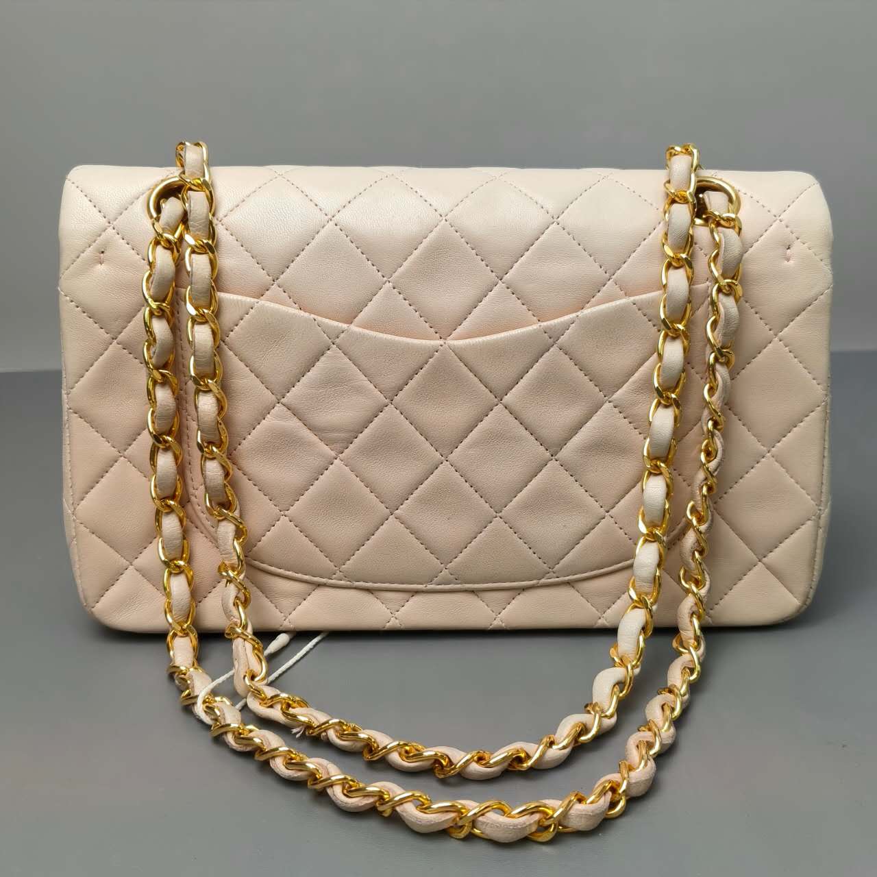 Chanel Classic Flap Bag in Beige Leather