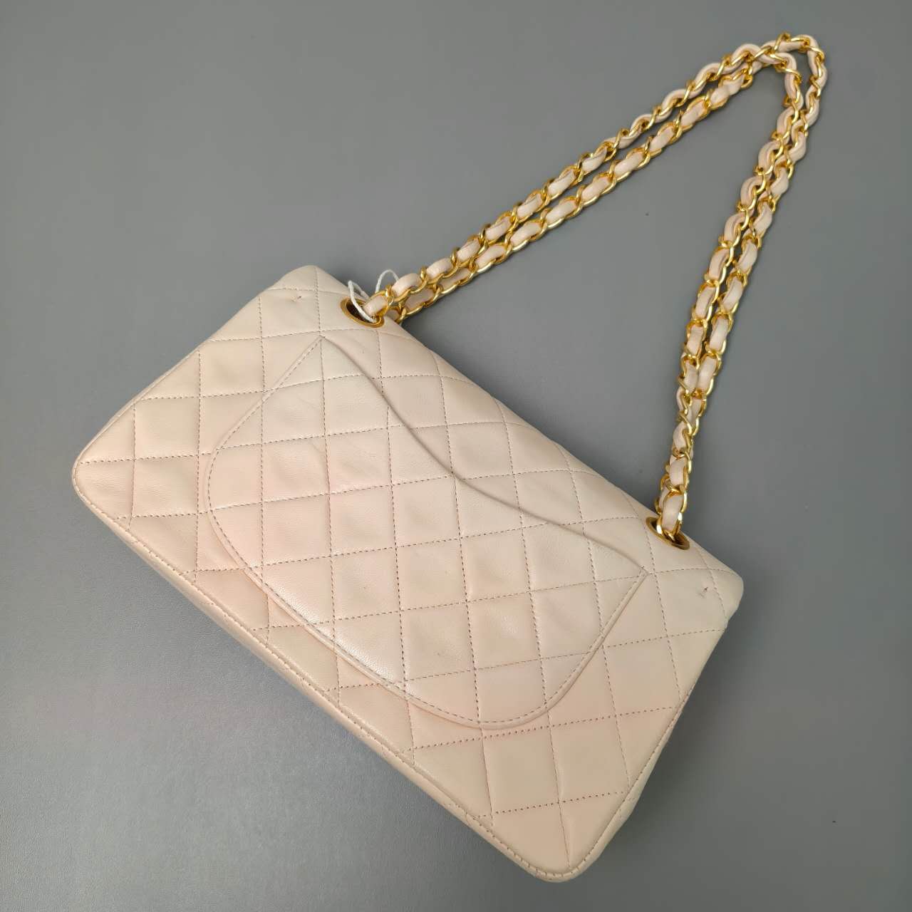 Chanel Classic Flap Bag in Beige Leather