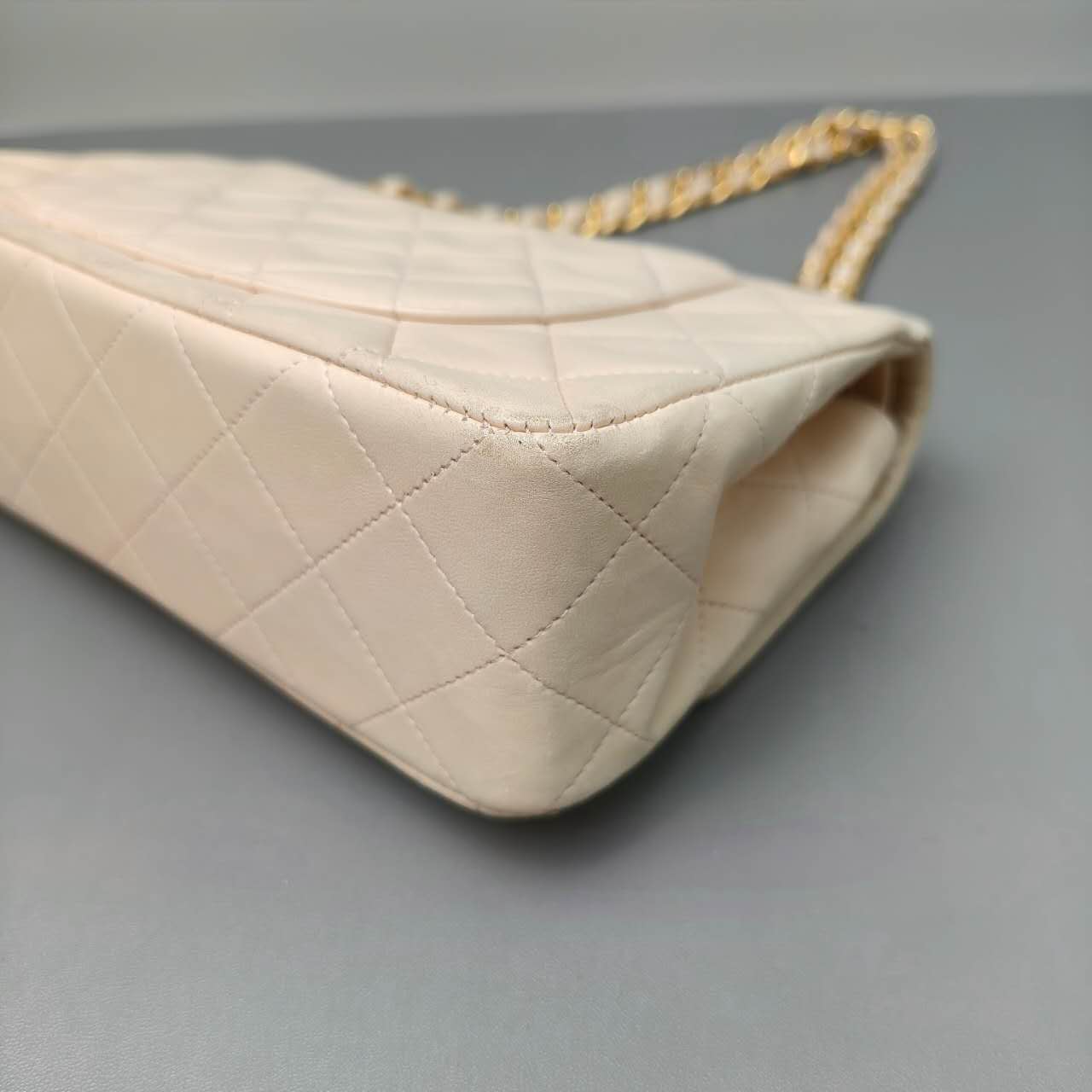 Chanel Classic Flap Bag in Beige Leather