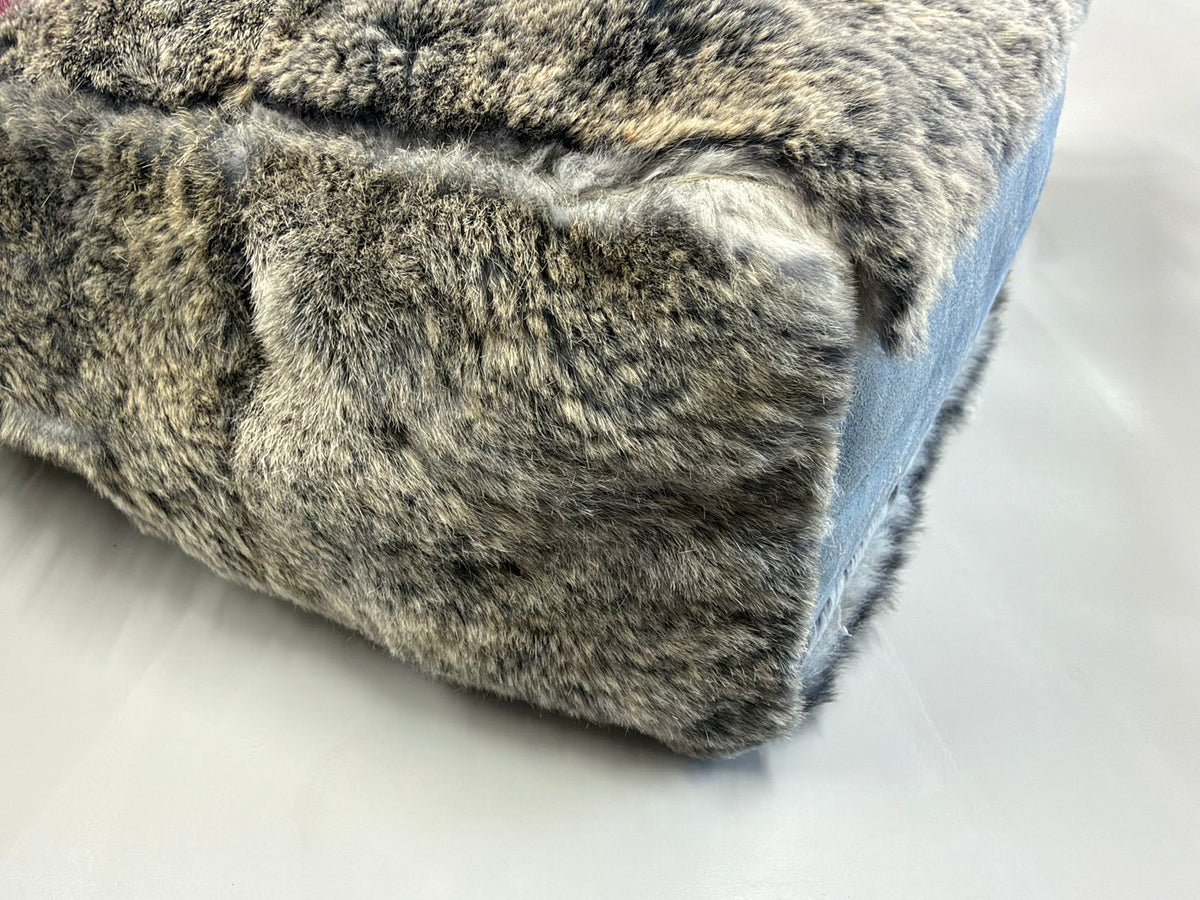 Winter Luxe Chanel Grey Faux Fur Tote Set