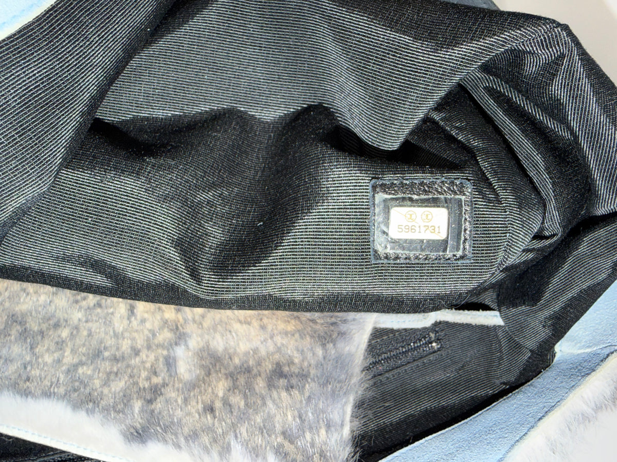Winter Luxe Chanel Grey Faux Fur Tote Set