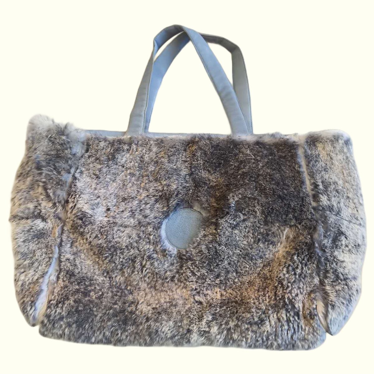 Winter Luxe Chanel Grey Faux Fur Tote Set